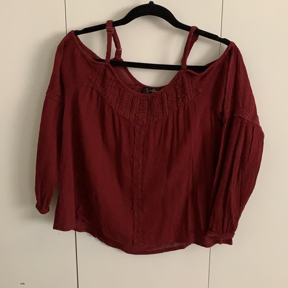 Jessica Simpson Tops - Jessica Simpson off shoulder long sleeve blouse